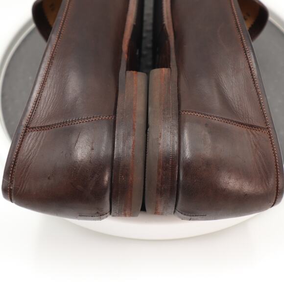 Santoni Mens Size 13 B Brown Leather Penny Loafers Made In Italy Vibram Sole main image 12